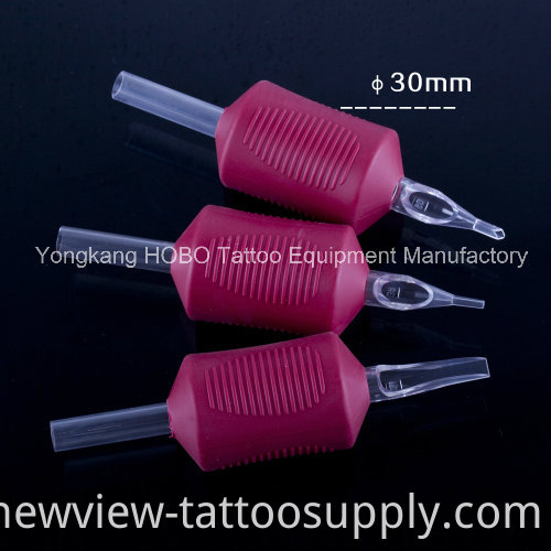 New Silicone Rubber Disposable Tattoo Grips with Black Tips 30mm